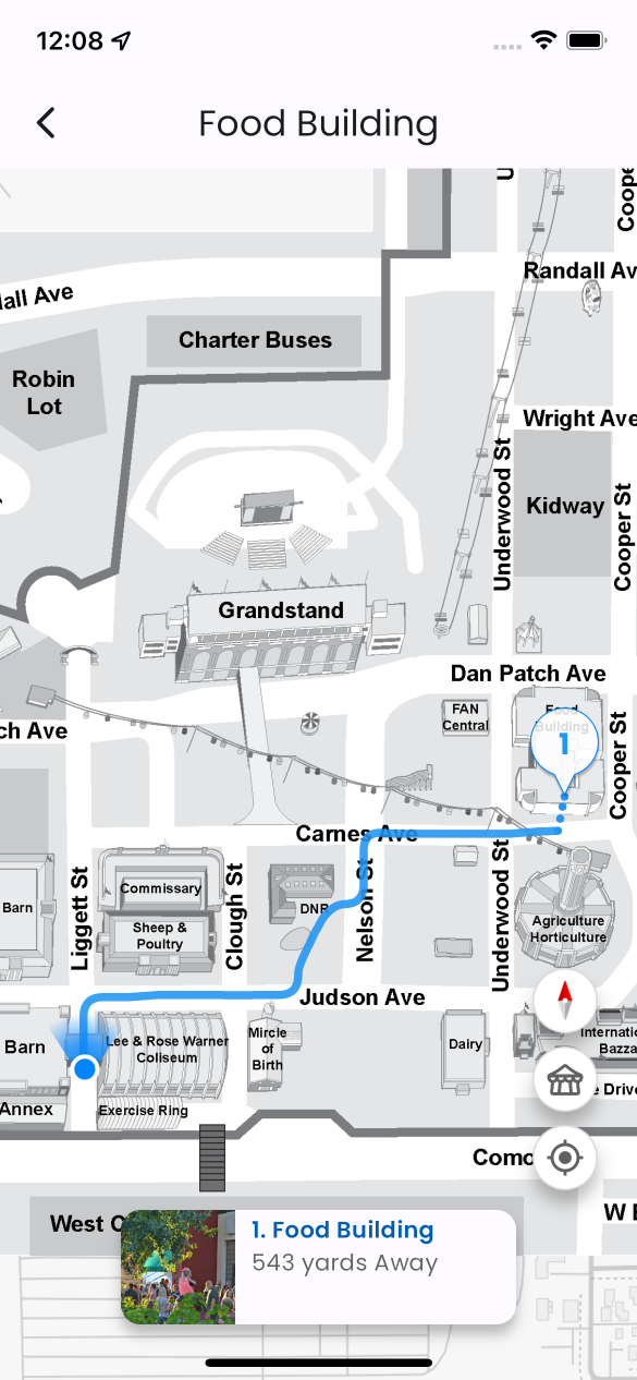 Interactive map of the Minnesota State Fair